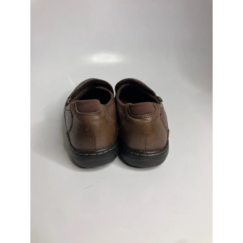 Rockport Cobb Hill Loafers Womens 9 Brown Good Pleated Leather Slip On AG01BR